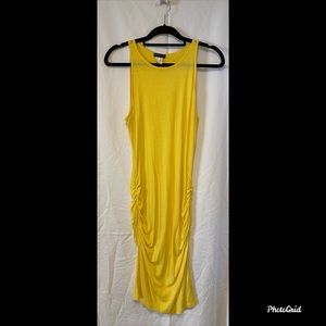 Bright Yellow Midi Body Con Dress